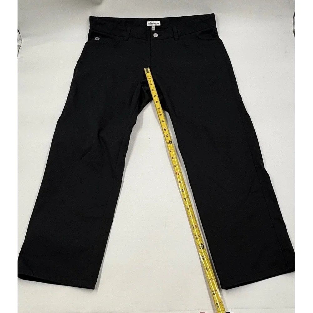 Peter Millar Men's 35/32 Performance Black 5-Pocket Golf Polyester Pants
